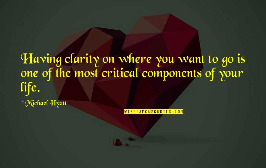 Chedli Raja Quotes By Michael Hyatt: Having clarity on where you want to go