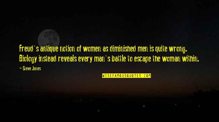 Chedli Rhaiem Quotes By Steve Jones: Freud's antique notion of women as diminished men Chedli Rhaiem Quotes By Steve Jones: Freud's antique notion of women as diminished men