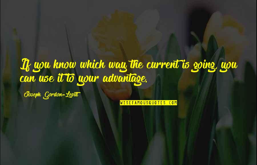 Chedly Bouzouaya Quotes By Joseph Gordon-Levitt: If you know which way the current is