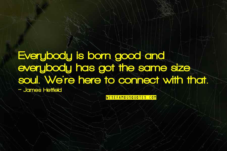 Cheeko Fruit Quotes By James Hetfield: Everybody is born good and everybody has got Cheeko Fruit Quotes By James Hetfield: Everybody is born good and everybody has got