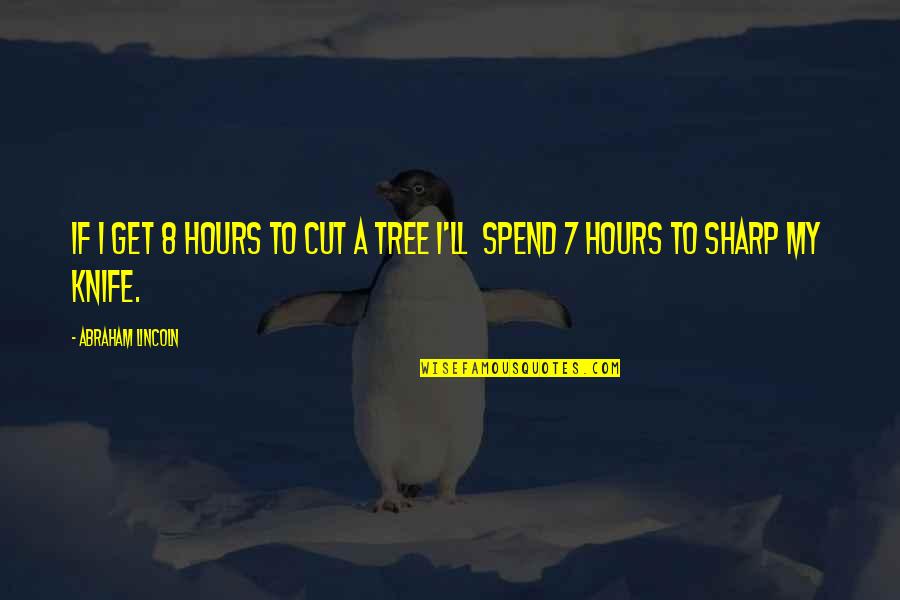 Cheeky Coffee Quotes By Abraham Lincoln: If i get 8 hours to cut a