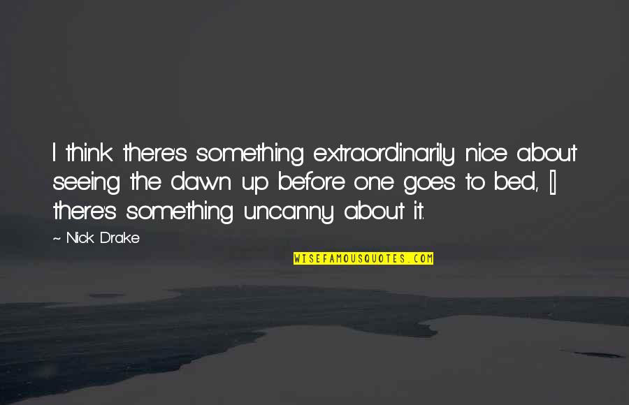 Cheenos Quotes By Nick Drake: I think there's something extraordinarily nice about seeing