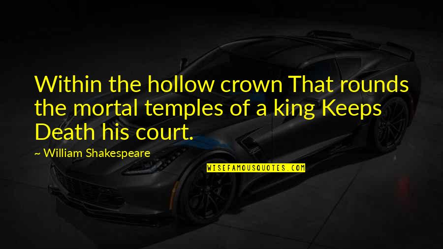 Cheer Athletics Quotes By William Shakespeare: Within the hollow crown That rounds the mortal