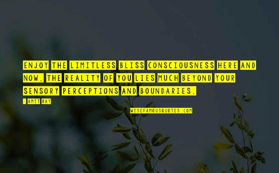 Cheer Tumblr Quotes By Amit Ray: Enjoy the limitless bliss consciousness here and now.