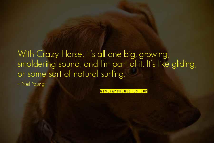 Cheering Someone On Quotes By Neil Young: With Crazy Horse, it's all one big, growing,