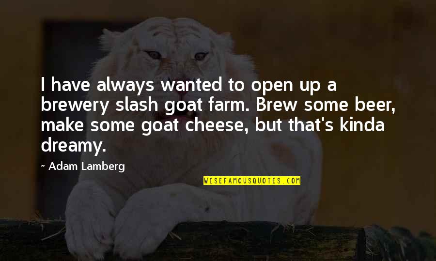 Cheese's Quotes By Adam Lamberg: I have always wanted to open up a