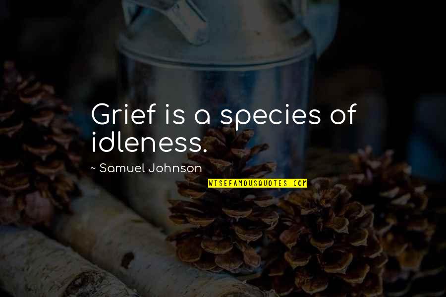 Cheeto Funny Quotes By Samuel Johnson: Grief is a species of idleness.
