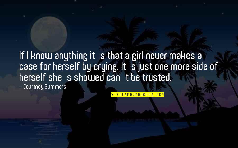 Chehade And Company Quotes By Courtney Summers: If I know anything it's that a girl Chehade And Company Quotes By Courtney Summers: If I know anything it's that a girl