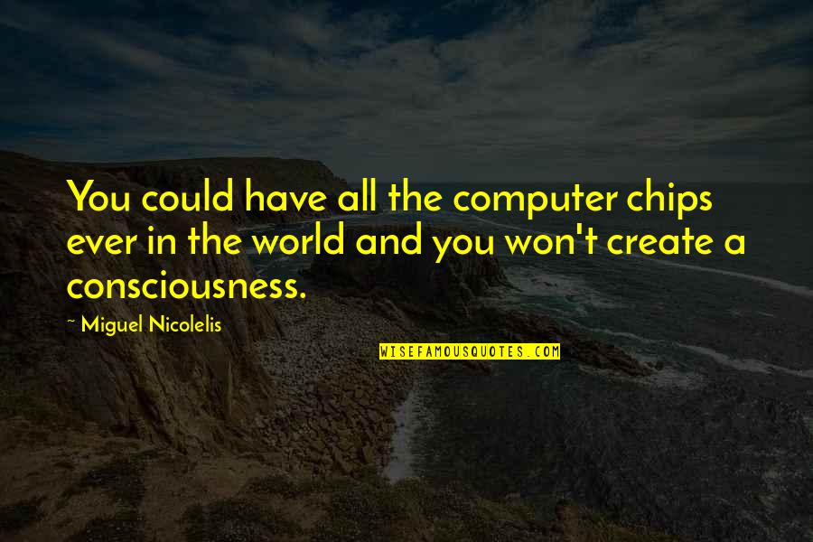 Chehra Quotes By Miguel Nicolelis: You could have all the computer chips ever