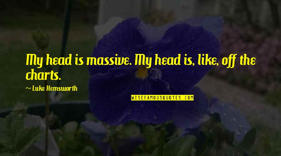 Cheirar Quotes By Luke Hemsworth: My head is massive. My head is, like,