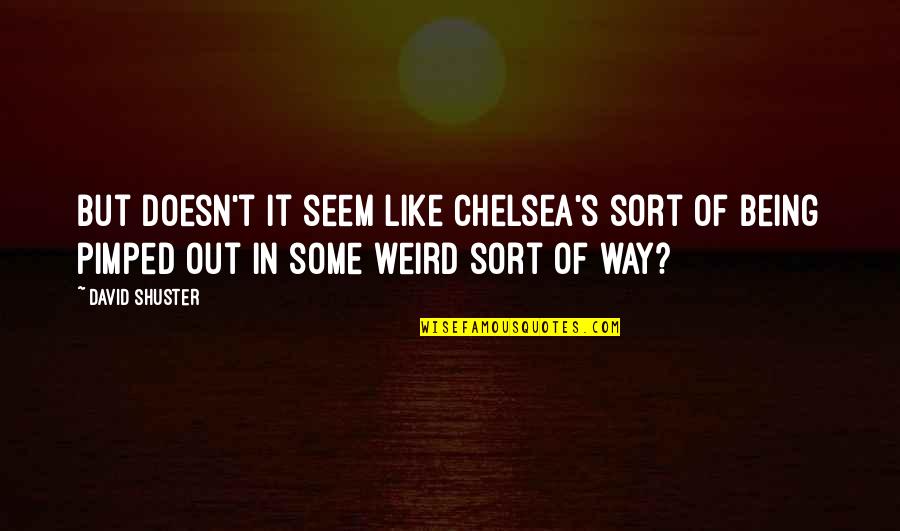 Chelsea's Quotes By David Shuster: But doesn't it seem like Chelsea's sort of