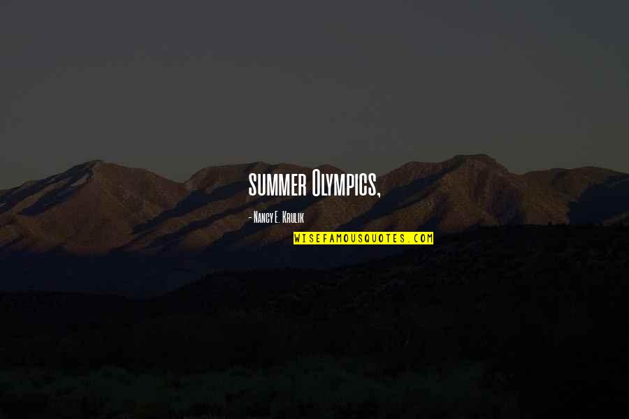 Chemie Wikipedia Quotes By Nancy E. Krulik: summer Olympics,