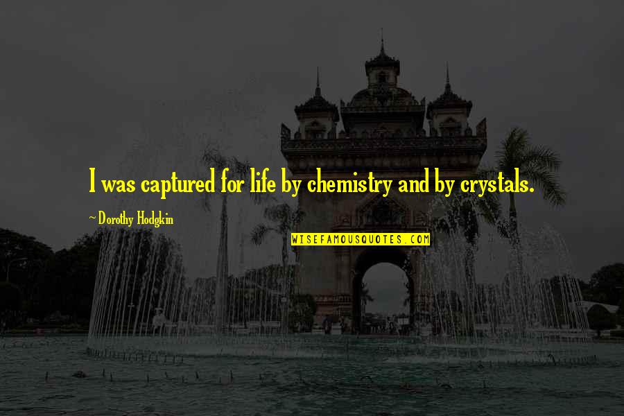 Chemistry Quotes By Dorothy Hodgkin: I was captured for life by chemistry and