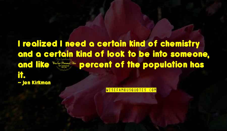 Chemistry Quotes By Jen Kirkman: I realized I need a certain kind of