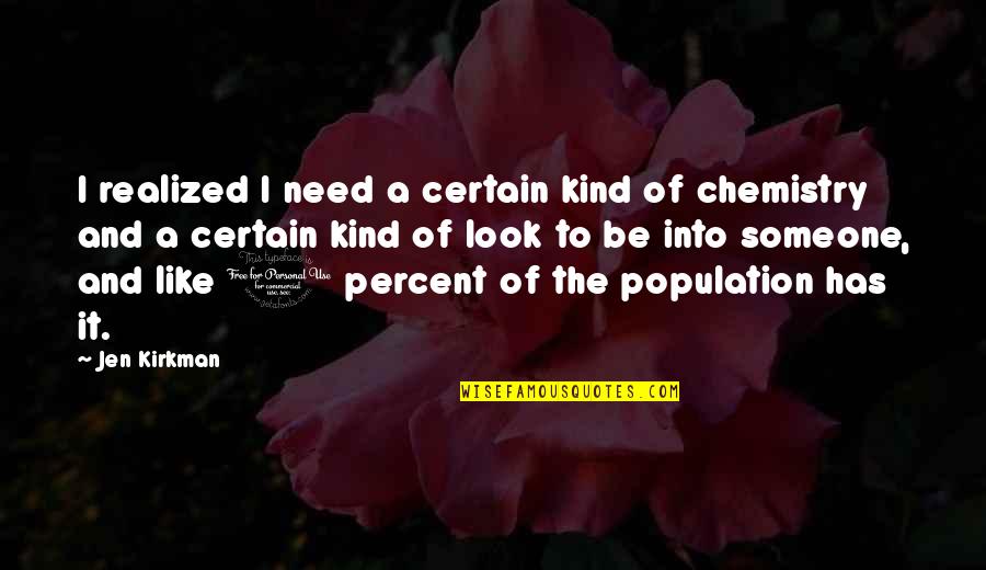 Chemistry's Quotes By Jen Kirkman: I realized I need a certain kind of