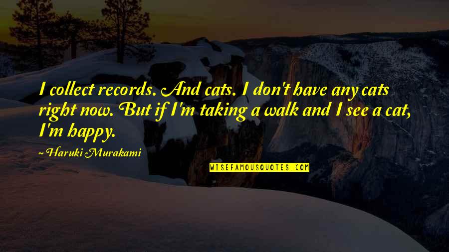 Chemosh Quotes By Haruki Murakami: I collect records. And cats. I don't have