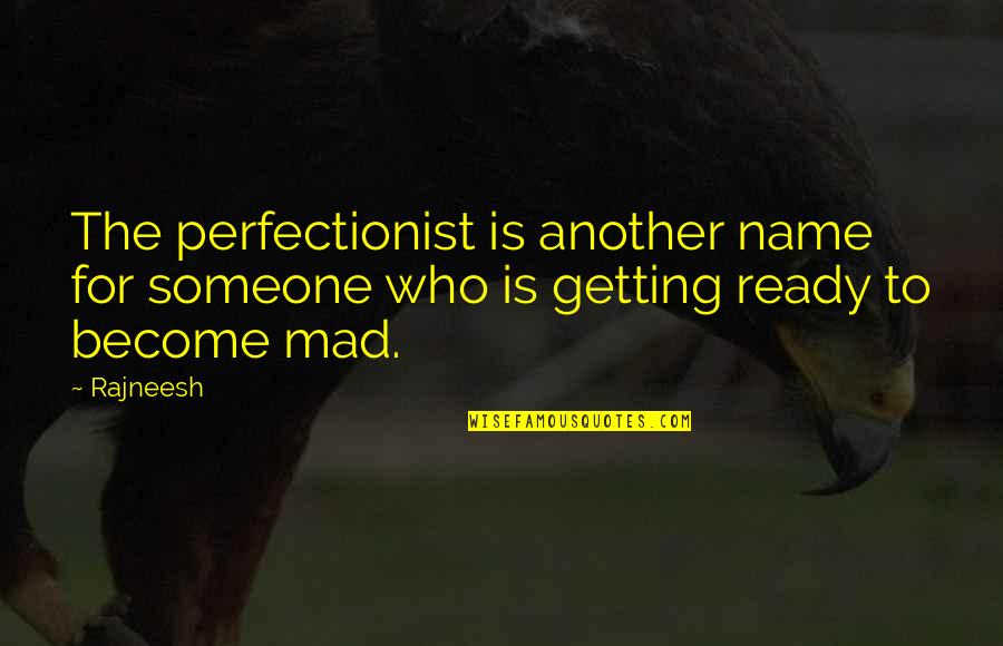 Chenille Quotes By Rajneesh: The perfectionist is another name for someone who