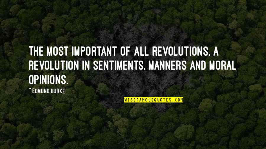 Chennai Heat Quotes By Edmund Burke: The most important of all revolutions, a revolution