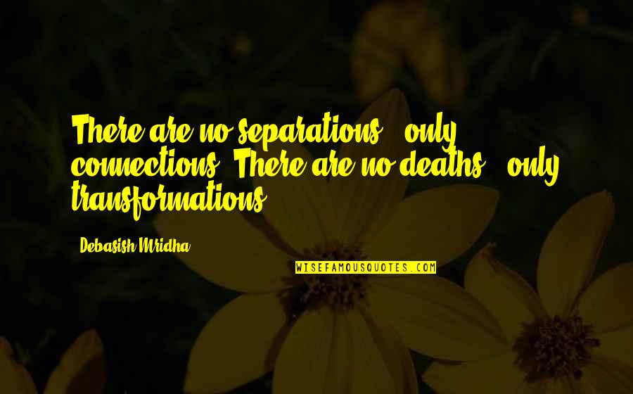 Chercheurs Quotes By Debasish Mridha: There are no separations - only connections. There