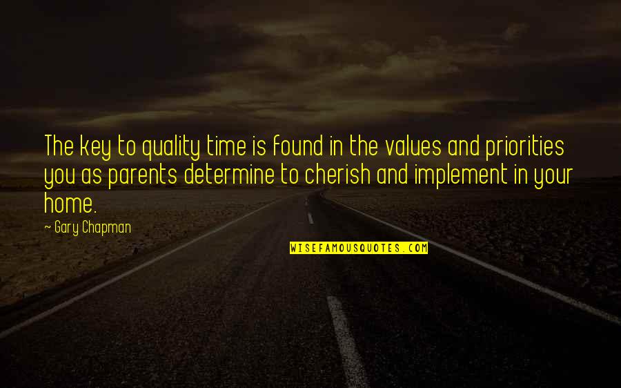 Cherish You Quotes By Gary Chapman: The key to quality time is found in