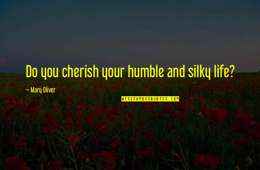 Cherish You Quotes By Mary Oliver: Do you cherish your humble and silky life?