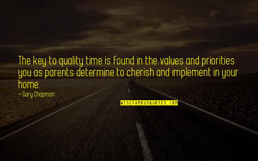 Cherish'd Quotes By Gary Chapman: The key to quality time is found in