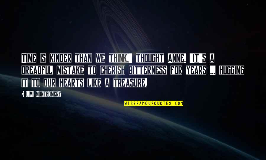 Cherish'd Quotes By L.M. Montgomery: Time is kinder than we think,' thought Anne.