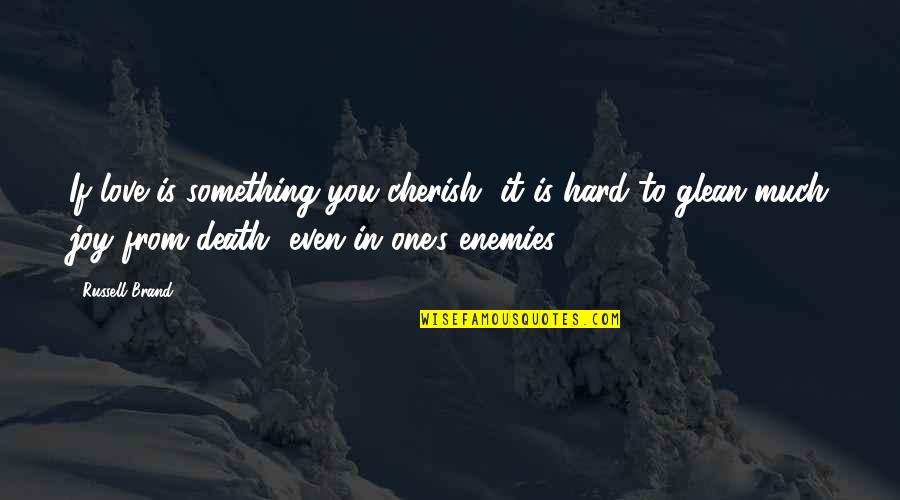 Cherish'd Quotes By Russell Brand: If love is something you cherish, it is