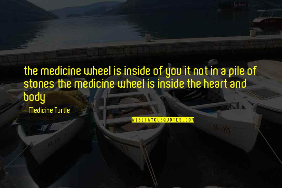Cherokee Quotes By Medicine Turtle: the medicine wheel is inside of you it