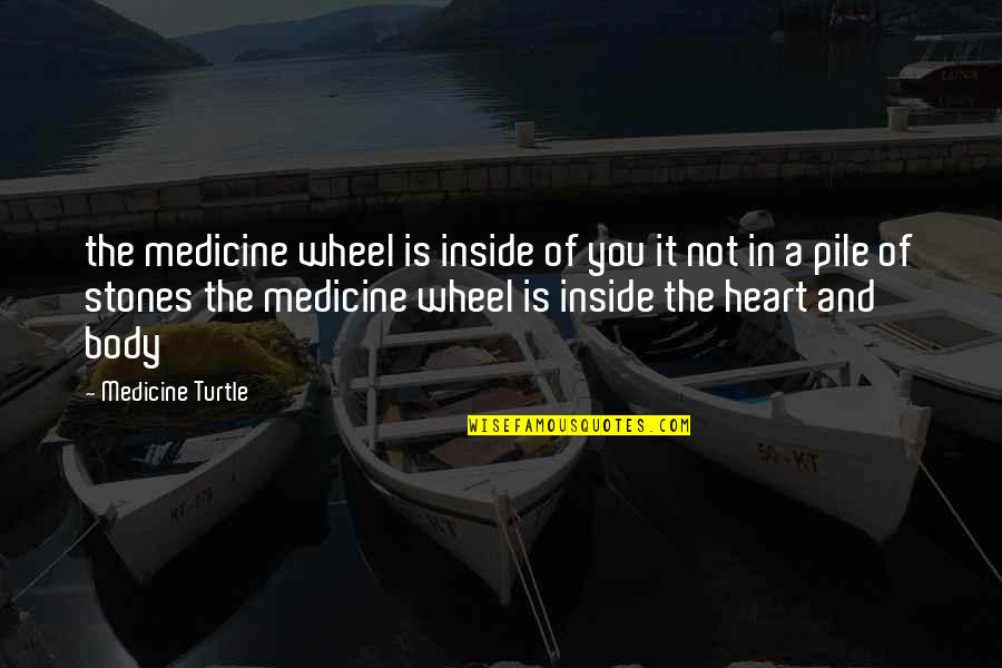 Cherokee's Quotes By Medicine Turtle: the medicine wheel is inside of you it