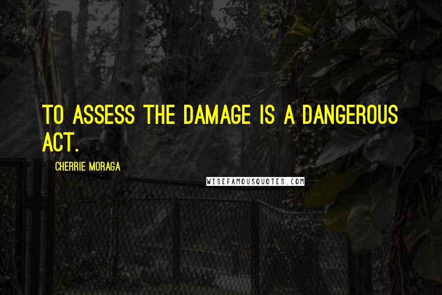 Cherrie Moraga quotes: To assess the damage is a dangerous act.