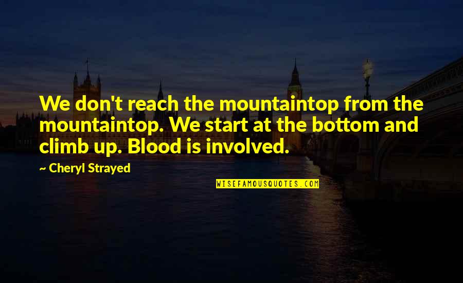 Cheryl Strayed Quotes By Cheryl Strayed: We don't reach the mountaintop from the mountaintop. Cheryl Strayed Quotes By Cheryl Strayed: We don't reach the mountaintop from the mountaintop.