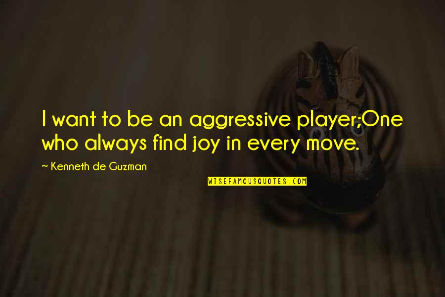 Chess Chess Quotes By Kenneth De Guzman: I want to be an aggressive player;One who
