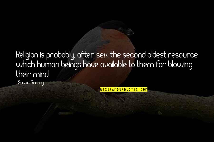 Chessie Quotes By Susan Sontag: Religion is probably, after sex, the second oldest Chessie Quotes By Susan Sontag: Religion is probably, after sex, the second oldest