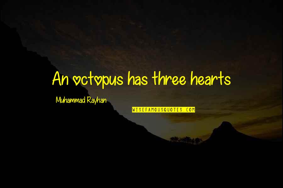 Chessiebomb Quotes By Muhammad Rayhan: An octopus has three hearts