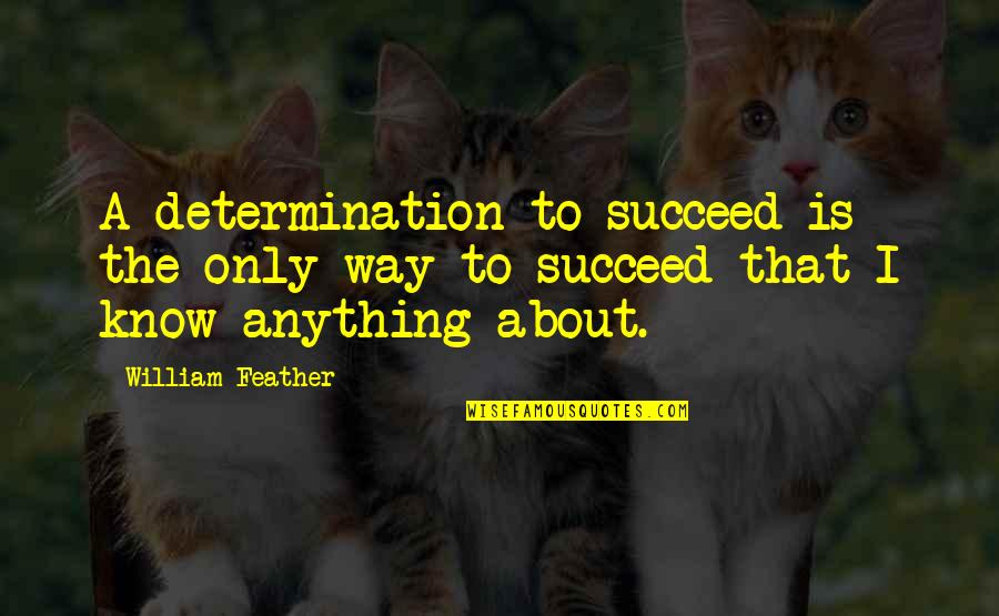 Chester Cheetos Quotes By William Feather: A determination to succeed is the only way