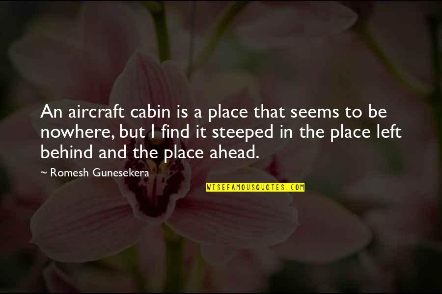 Cheung Tin Chi Quotes By Romesh Gunesekera: An aircraft cabin is a place that seems