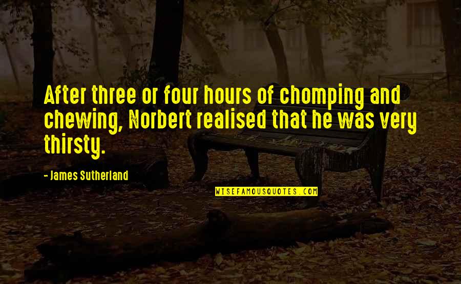 Chewing Quotes By James Sutherland: After three or four hours of chomping and