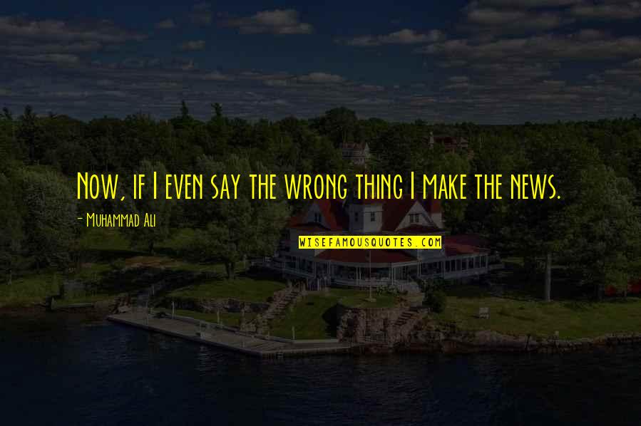 Chiappa Rhino Quotes By Muhammad Ali: Now, if I even say the wrong thing