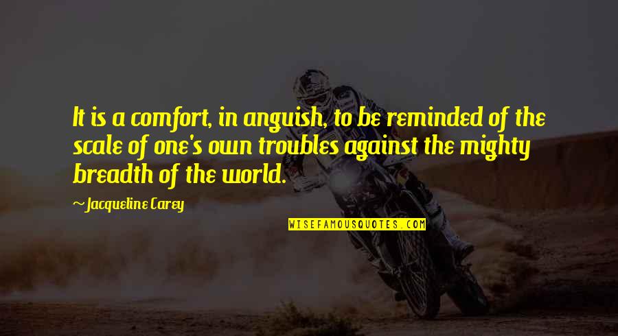 Chiavaroli Group Quotes By Jacqueline Carey: It is a comfort, in anguish, to be