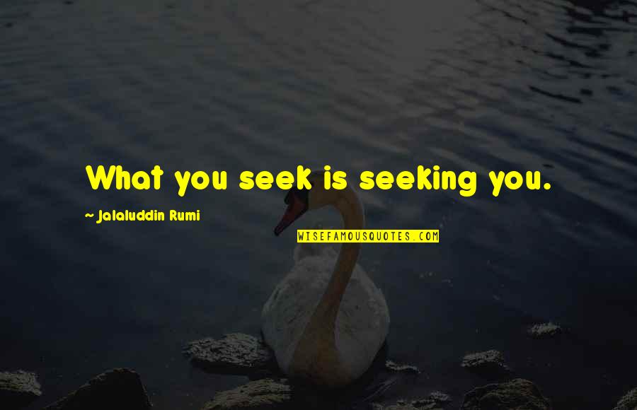 Chibi Moon Quotes By Jalaluddin Rumi: What you seek is seeking you.