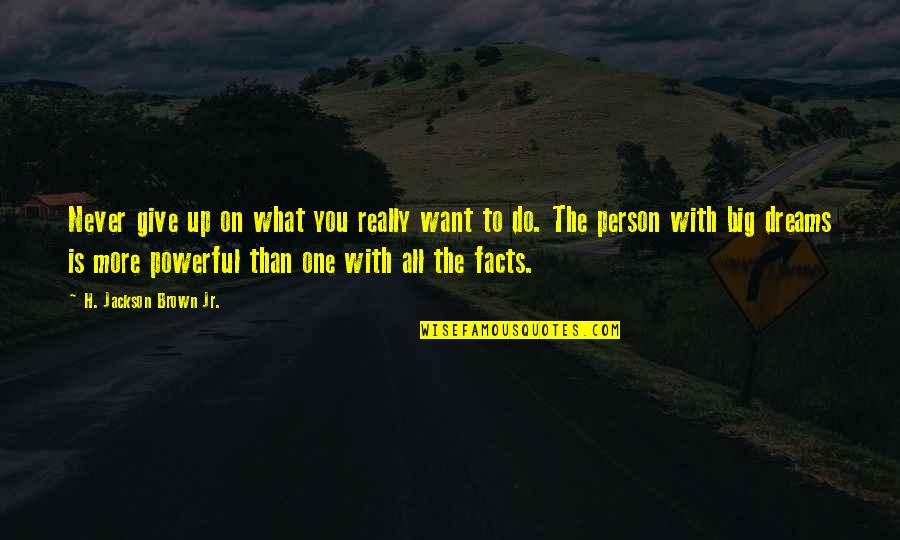 Chibibel Quotes By H. Jackson Brown Jr.: Never give up on what you really want Chibibel Quotes By H. Jackson Brown Jr.: Never give up on what you really want