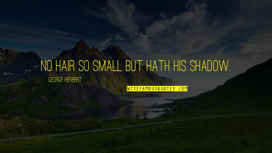 Chibis Quotes By George Herbert: No hair so small but hath his shadow.