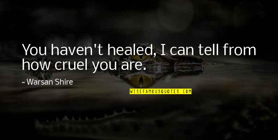 Chicagoland Quotes By Warsan Shire: You haven't healed, I can tell from how
