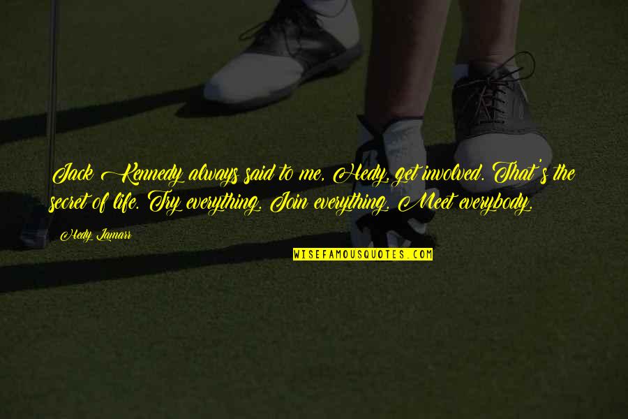 Chicoine Concrete Quotes By Hedy Lamarr: Jack Kennedy always said to me, Hedy, get Chicoine Concrete Quotes By Hedy Lamarr: Jack Kennedy always said to me, Hedy, get