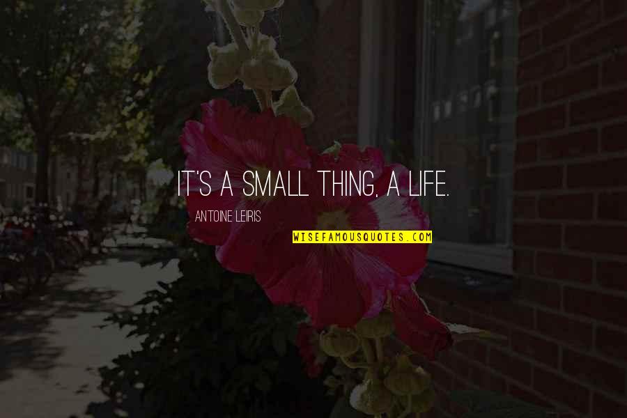 Chiedo Venia Quotes By Antoine Leiris: It's a small thing, a life.
