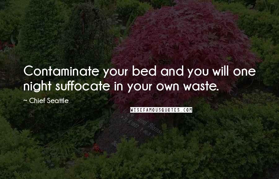 Chief Seattle quotes: Contaminate your bed and you will one night suffocate in your own waste.