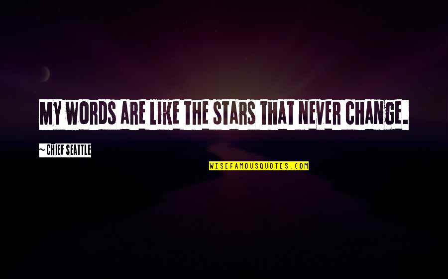 Chief Seattle Quotes By Chief Seattle: My words are like the stars that never