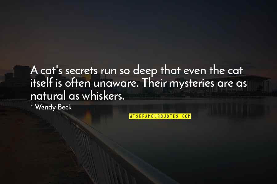 Chiefdoms Quotes By Wendy Beck: A cat's secrets run so deep that even Chiefdoms Quotes By Wendy Beck: A cat's secrets run so deep that even