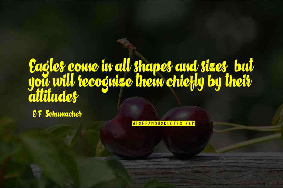 Chiefly Quotes By E.F. Schumacher: Eagles come in all shapes and sizes, but